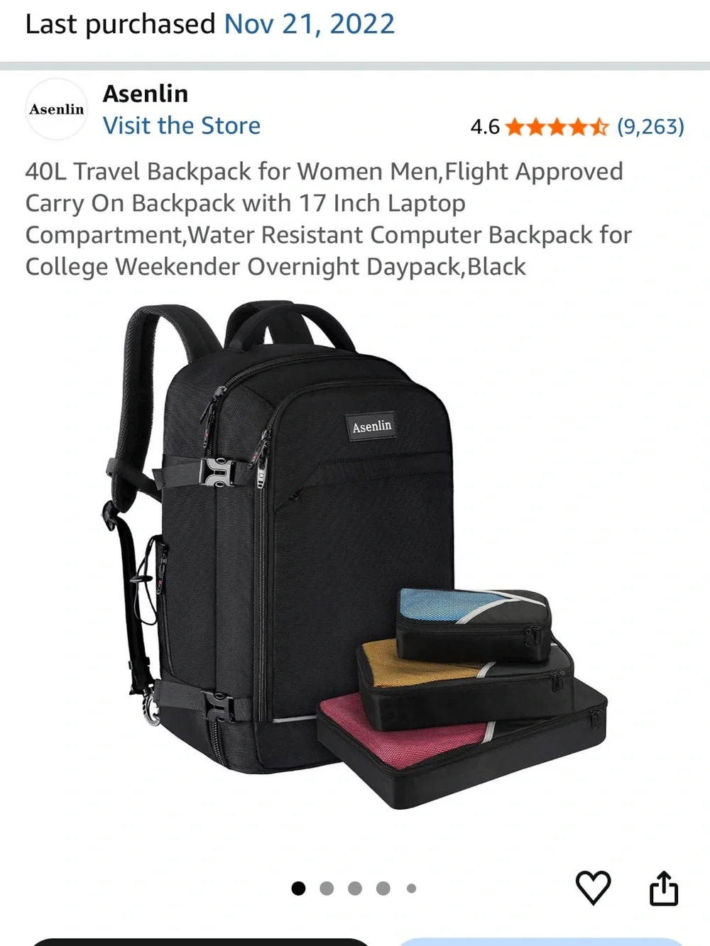 Black Men's Travel & Commuter Backpack